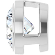 14K White 3/4 CT Natural Diamond Slide Pendant