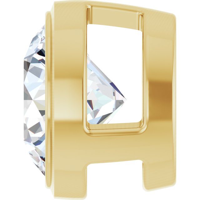 14K Yellow 3/4 CT Natural Diamond Slide Pendant