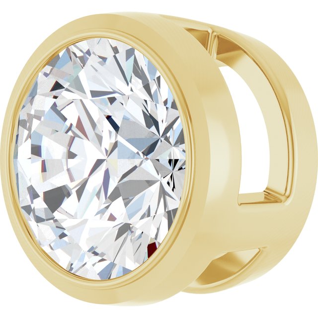 14K Yellow 3/4 CT Natural Diamond Slide Pendant