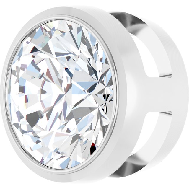 Platinum 1 CT Natural Diamond Slide Pendant