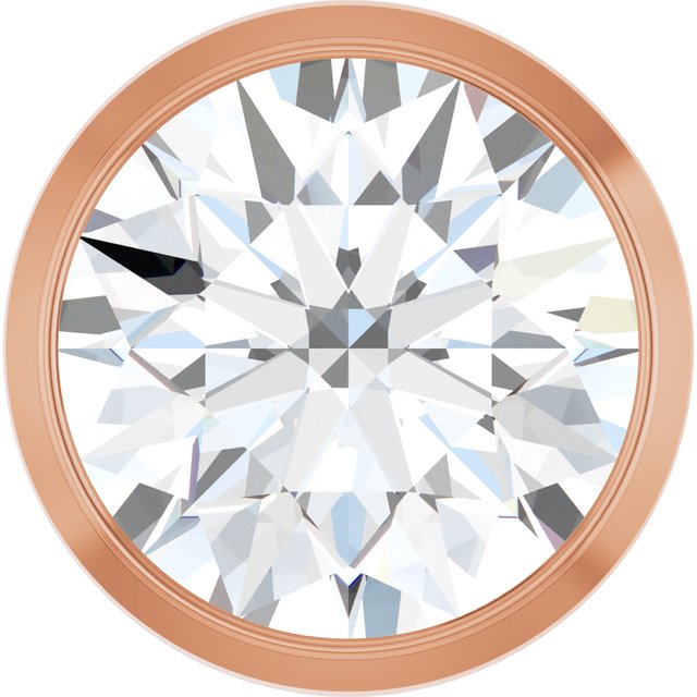 14K Rose 1 CT Natural Diamond Slide Pendant