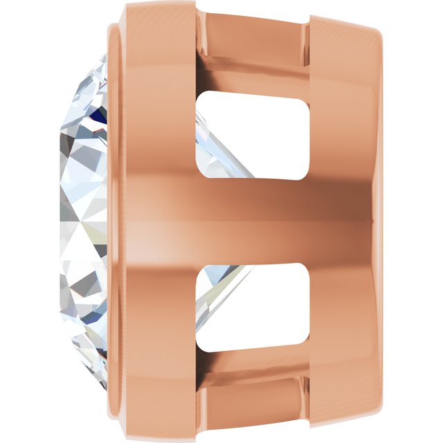 14K Rose 1 CT Lab-Grown Diamond Slide Pendant