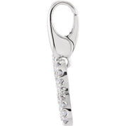 14K White 1/5 CTW Natural Diamond Butterfly Charm