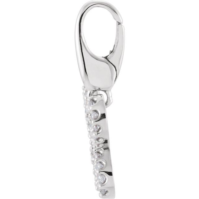 14K White 1/5 CTW Natural Diamond Butterfly Charm