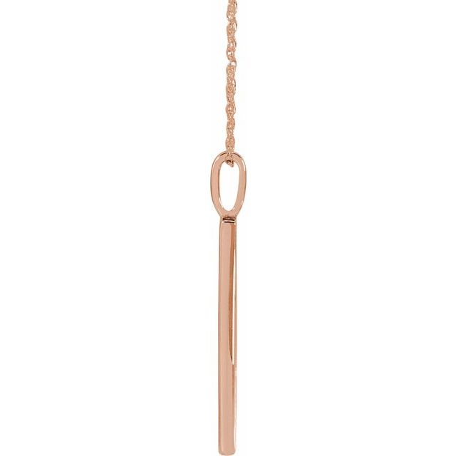 14K Rose .02 CTW Natural Diamond Love 18" Necklace