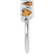 Sterling Silver Natural Citrine Ring