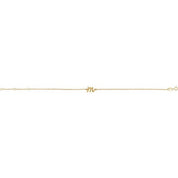 14K Yellow Initial M 6 1/2-7 1/2" Bracelet