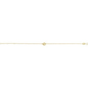 14K Yellow Initial E 6 1/2-7 1/2" Bracelet