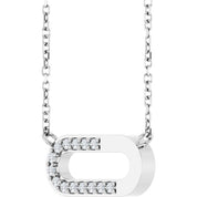 Platinum 1/10 CTW Natural Diamond Paperclip-Style 18" Necklace