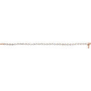 14K Rose 6 1/2 CTW Lab-Grown Diamond Line 7" Bracelet