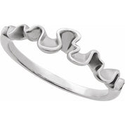 Platinum Ribbon Stackable Ring