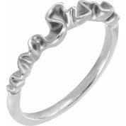 Platinum Ribbon Stackable Ring