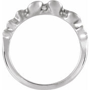 Platinum Ribbon Stackable Ring