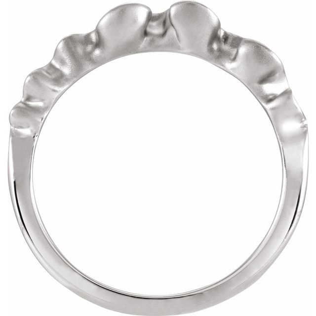 Platinum Ribbon Stackable Ring