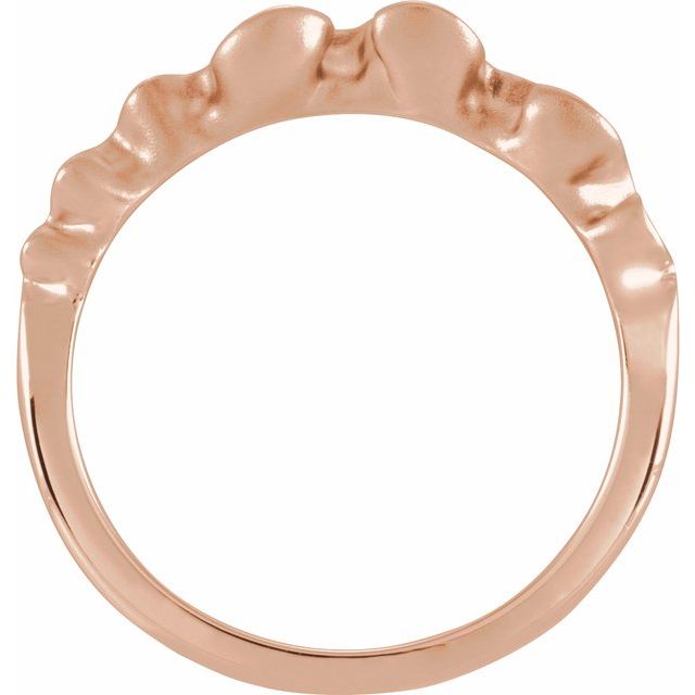 14K Rose Ribbon Stackable Ring