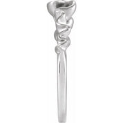 Platinum Ribbon Stackable Ring