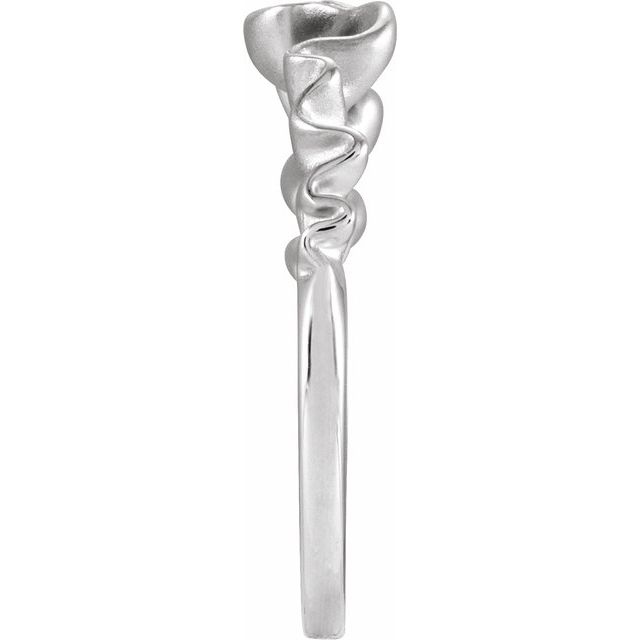 Platinum Ribbon Stackable Ring