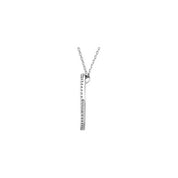 14K Rose 1/5 CTW Natural Diamond Crescent Moon 16" Necklace