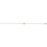 14K Rose Initial A 6 1/2-7 1/2" Bracelet