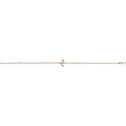 14K Rose Initial L 6 1/2-7 1/2" Bracelet