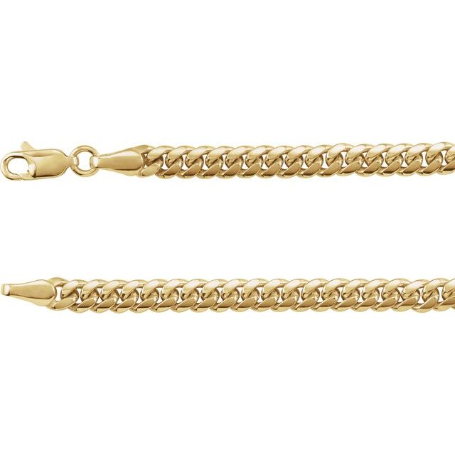 14K Yellow Miami Cuban Curb 4.35 mm 18" Chain - CH1244:100:P