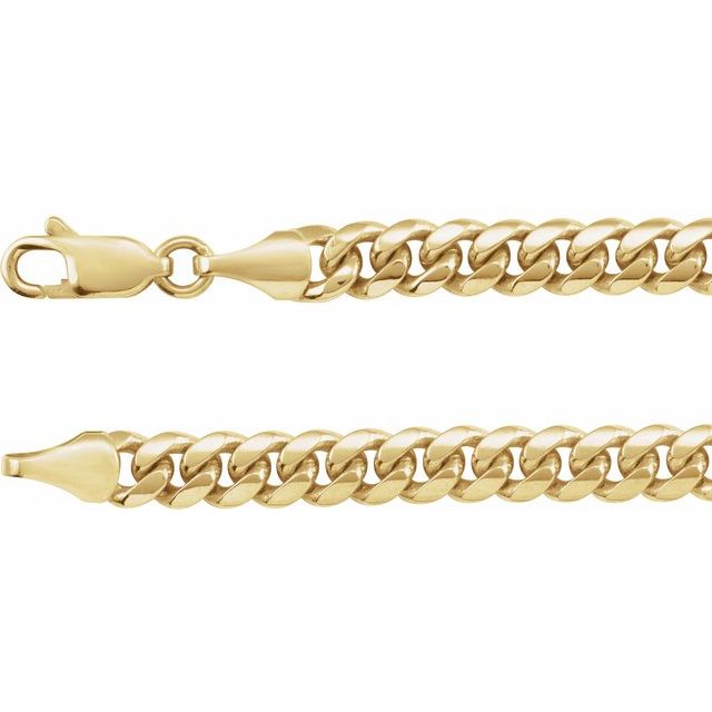 14K Yellow Gold 5 mm Miami Cuban Curb 24" Chain - CH1243:102:P