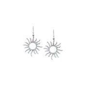 14K White 3/4 CTW Natural Diamond Sun Earrings