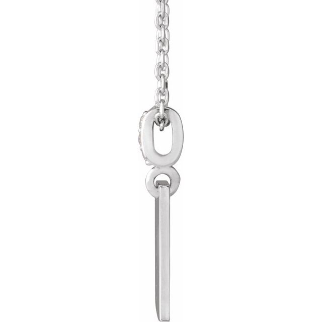 Platinum .02 CTW Natural Diamond Faith Over Fear 16-18" Necklace