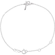 Sterling Silver Initial P 6 1/2-7 1/2" Bracelet