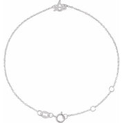 Sterling Silver Initial S 6 1/2-7 1/2" Bracelet