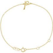 14K Yellow Initial P 6 1/2-7 1/2" Bracelet