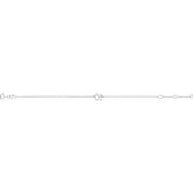 Platinum Initial X 6 1/2-7 1/2" Bracelet