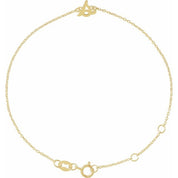 14K Yellow Initial S 6 1/2-7 1/2" Bracelet