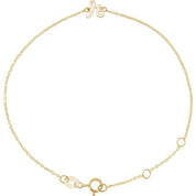14K Yellow Initial R 6 1/2-7 1/2" Bracelet