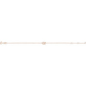 14K Rose Initial X 6 1/2-7 1/2" Bracelet