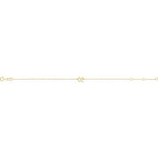 14K Yellow Initial X 6 1/2-7 1/2" Bracelet