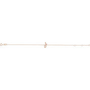 14K Rose Initial J 6 1/2-7 1/2" Bracelet