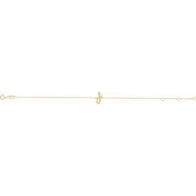 14K Yellow Initial J 6 1/2-7 1/2" Bracelet