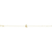 14K Yellow Initial H 6 1/2-7 1/2" Bracelet