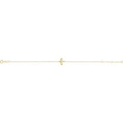 14K Yellow Initial F 6 1/2-7 1/2" Bracelet