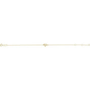 14K Yellow Initial V 6 1/2-7 1/2" Bracelet
