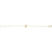 14K Yellow Initial D 6 1/2-7 1/2" Bracelet