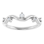 Platinum .07 CTW Natural Diamond Ring