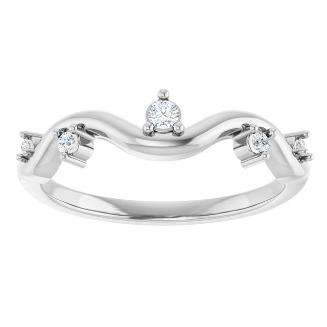 Platinum .07 CTW Natural Diamond Ring