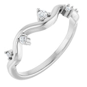 Platinum .07 CTW Natural Diamond Ring