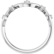 Platinum .07 CTW Natural Diamond Ring