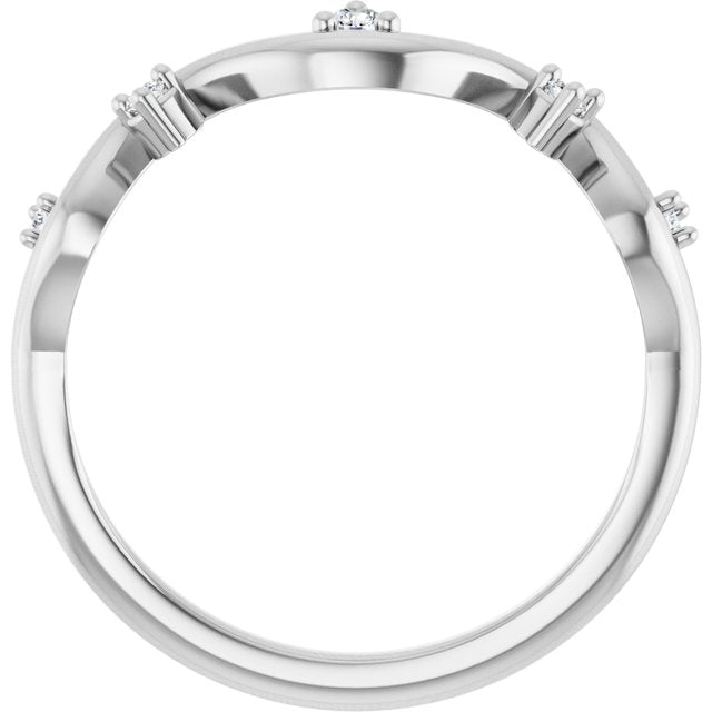 Platinum .07 CTW Natural Diamond Ring