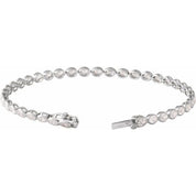 14K White 4 9/10 CTW Lab-Grown Diamond Line 7" Bracelet