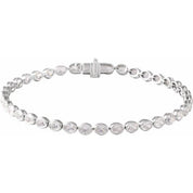 14K White 4 9/10 CTW Lab-Grown Diamond Line 7" Bracelet