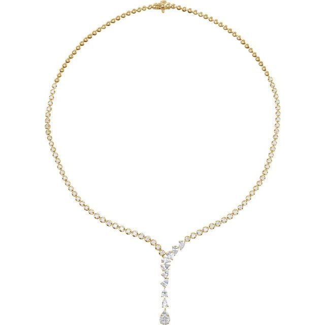 14K Yellow Gold 5 1/2 CTW Lab-Grown Diamond Necklace - LG600